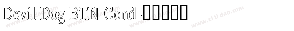 Devil Dog BTN Cond字体转换